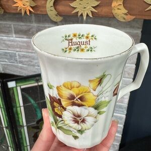 Vintage Bone China August Tea Cup